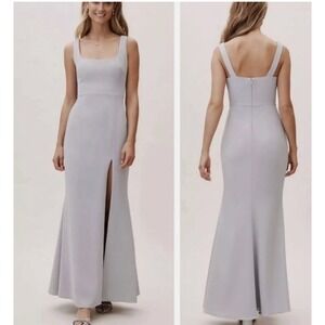 BHLDN‎ Anthropologie Adena Dress Sz 6 Light Blue Bridesmaid Formal Gown Wedding